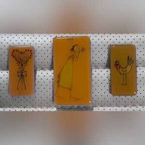 Love (3) Blowing a Kiss Heart Refrigerator Magnets ~In excellent condition